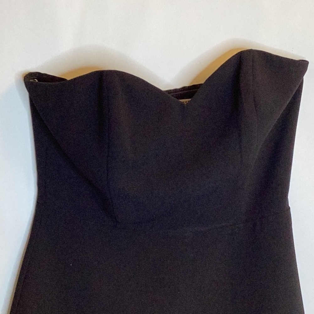 Mustard Seed Strapless Cocktail Dress, Embroidered Accent on Front Hemline XS - Picture 3 of 8
